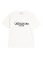 Valentino Garavani Футболка Valentino из 100% хлопка с принтом Chez Valentino, прямой крой, Италия 11025483