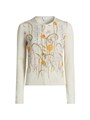Кашемирово-шелковый кардиган Giambattista Valli с вышивкой цветочного узора, 70% кашемир / 30% шелк 11022316