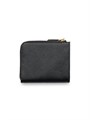 Prada Кошелек из сафьяновой кожи на молнии с логотипом и четырьмя карманами для карт 11009313
