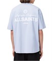 Футболка AllSaints Soleil из 100% хлопка с короткими рукавами и логотипами на груди и спине 11030435