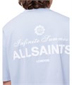 Футболка AllSaints Soleil из 100% хлопка с короткими рукавами и логотипами на груди и спине 11030435