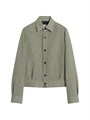 Унисекс короткая шерстяная overshirt Lanvin с воротником стойкой и подкладкой Bemberg, Италия 11014959
