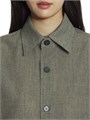 Унисекс короткая шерстяная overshirt Lanvin с воротником стойкой и подкладкой Bemberg, Италия 11014959