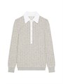 Поло Givenchy из джаккарда Monogram с длинными рукавами и приталенным кроем из 57% шерсти, произведено в Италии 11026830