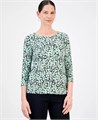 Топ с принтом и рукавами 3/4 из жаккардовой ткани для женщин, эксклюзивно в магазине J&amp,M Collection 11022132
