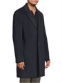 Пальто из шерстяной смеси с отложным воротником и двумя пуговицами Vince, 75% шерсти 11017242