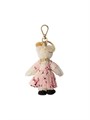 Prada Ключница из мягкого материала в виде медведя с металлическим логотипом и карабином 11024473