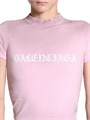 Футболка Balenciaga с винтажным эффектом, приталенная, с готическим логотипом, 94% хлопок 11009290