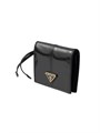 Prada Кожаный бумажник из телячьей кожи с отделениями для карт и монет 11027317