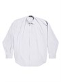 Рубашка большого размера Balenciaga из полосатого поплина с длинными рукавами и воротником на пуговицах Cocoon 11015308