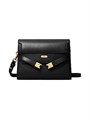Tory Burch Кожаная сумка через плечо Lee Radziwill с логотипом, маленькая, с одним внутренним карманом 11023552