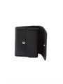 Prada Кожаный кошелек из телячьей кожи с логотипом, карманом для купюр и четырьмя слотами для карт 11019673
