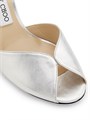 Сандалии Sacora 85MM из металлизированной кожи с открытым носком и пряжкой от Jimmy Choo 11022658