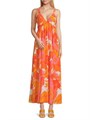 Макси-платье из шифона с принтом ',Джунгли', и глубоким V-образным вырезом, прилегающая талия, Area Stars 11025393