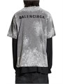 Футболка Balenciaga, 100% хлопок, средняя посадка, с вышивкой на спине и короткими рукавами 11028299
