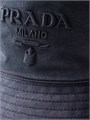 Prada Канвасная кепка-бакет с вышитым логотипом, итальянского качества, с хлопковой подкладкой 11010358