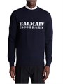 Мериносовый свитер Balmain с логотипом, длинными рукавами, производство Италия 11009248