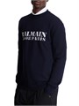 Мериносовый свитер Balmain с логотипом, длинными рукавами, производство Италия 11009248