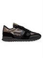 Кроссовки Valentino Garavani Rockrunner Noir с камуфляжным рисунком, резиновыми нашивками и подошвой 11021660