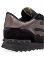 Кроссовки Valentino Garavani Rockrunner Noir с камуфляжным рисунком, резиновыми нашивками и подошвой 11021660