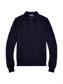 Легкий итальянский пуловер Ralph Lauren из шелка и хлопка с поло-воротом и длинными рукавами 11023361