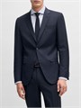 Слим-фит костюм из virgin wool Boss с двумя пуговицами, боковым шлицем и карманами на клапанах 11012737