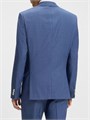 Пиджак слим-фит из чистой шерсти в микропаттерне от Boss, с двумя пуговицами, карманами с клапанами и боковыми шлицами 11012893