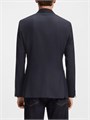 Двубортный пиджак Beckham x Boss из стрейчевой шерсти с накладными карманами и заостренными лацканами 11014069