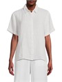 Классическая льняная рубашка с коротким рукавом и пуговицами от Eileen Fisher, 100% лен 11030541