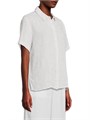Классическая льняная рубашка с коротким рукавом и пуговицами от Eileen Fisher, 100% лен 11030541