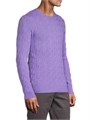 Ralph Lauren Итальянский стильный кашемировый свитер вязаной текстуры с круглым вырезом и длинными рукавами 11017191