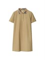 Короткое платье-поло Burberry из хлопкового пике с вышивкой и тонким кроем 11012388
