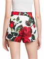 Шорты из Италии с яркими розами, выполненные из хлопка, с завышенной талией и карманами от Dolce &amp, Gabbana 11021688