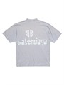 Унисекс футболка Balenciaga New Tape Type TR среднего кроя, винтажный джерси, эффект выцветания 11021569