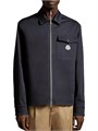 Хлопковая габардиновая куртка Moncler с молнией, регулируемыми манжетами и карманами на кнопках 11030049