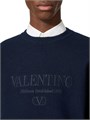 Valentino Garavani Свитер Valentino из 100% шерсти с круглым вырезом, вышивкой и расслабленным кроем, Италия 11016413