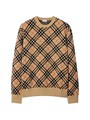 Кашемировый джемпер Burberry с узором Heritage Check и длинными рукавами, 100% кашемир, произведено в Италии 11019984