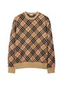Кашемировый джемпер Burberry с узором Heritage Check и длинными рукавами, 100% кашемир, произведено в Италии 11019984