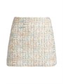 Твидовая мини-юбка трапецией Riley от Alice + Olivia с чистой линией талии и задней застежкой на молнии 10042943