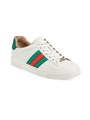Кожаные низкие кроссовки Gucci Ace с круглым носком и резиновой подошвой, изготовленные в Италии 11024386