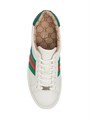 Кожаные низкие кроссовки Gucci Ace с круглым носком и резиновой подошвой, изготовленные в Италии 11024386