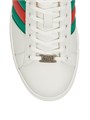 Кожаные низкие кроссовки Gucci Ace с круглым носком и резиновой подошвой, изготовленные в Италии 11024386
