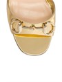 Женские металлические кожаные сандалии Gucci Lady с открытым носком и пряжкой Horsebit 11024505