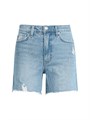 Джинсовые шорты Hudson Jeans Devon с высокой талией и потертостями, в пятирежимном стиле 11009748