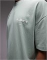 Футболка AllSaints Underground с круглым вырезом и принтом, свободного кроя, минерального зелёного цвета 10041153