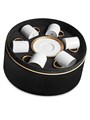 L',Objet Seven-Piece Corde Porcelain Espresso and Saucer Set 11017948