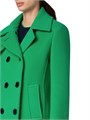 Шерстяное двубортное пальто Akris punto с контрастными кнопками и английским воротником 11011151