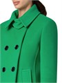 Шерстяное двубортное пальто Akris punto с контрастными кнопками и английским воротником 11011151