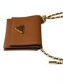 Prada Кошелек для карт с кожаным плечевым ремнём, 100% телячья кожа, 1 внутренний карман и 3 слота для карт 11008144