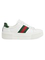 Кожаные низкие кеды Gucci Ace с круглым носом и шнуровкой, изготовленные в Италии 11009602